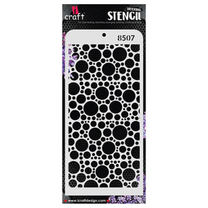 iCraft Multi-Surface Stencils - Perfect for Walls, DIY & Resin Art Projects | Reusable | Layering 4" x 8" Stencil-8507