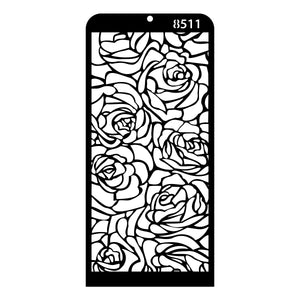 iCraft Multi-Surface Stencils - Perfect for Walls, DIY & Resin Art Projects | Reusable | Layering 4" x 8" Stencil-8511