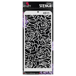 iCraft Multi-Surface Stencils - Perfect for Walls, DIY & Resin Art Projects | Reusable | Layering 4" x 8" Stencil-8511