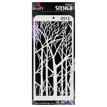 iCraft Multi-Surface Stencils - Perfect for Walls, DIY & Resin Art Projects | Reusable | Layering 4" x 8" Stencil-8512