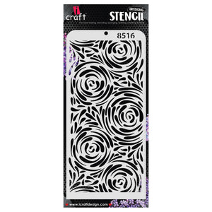 iCraft Multi-Surface Stencils - Perfect for Walls, DIY & Resin Art Projects | Reusable | Layering 4" x 8" Stencil-8516