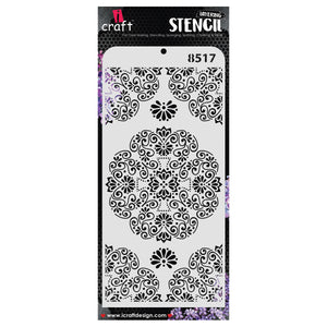 iCraft Multi-Surface Stencils - Perfect for Walls, DIY & Resin Art Projects | Reusable | Layering 4" x 8" Stencil-8517