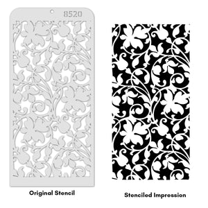 iCraft Multi-Surface Stencils - Perfect for Walls, DIY & Resin Art Projects | Reusable | Layering 4" x 8" Stencil-8520