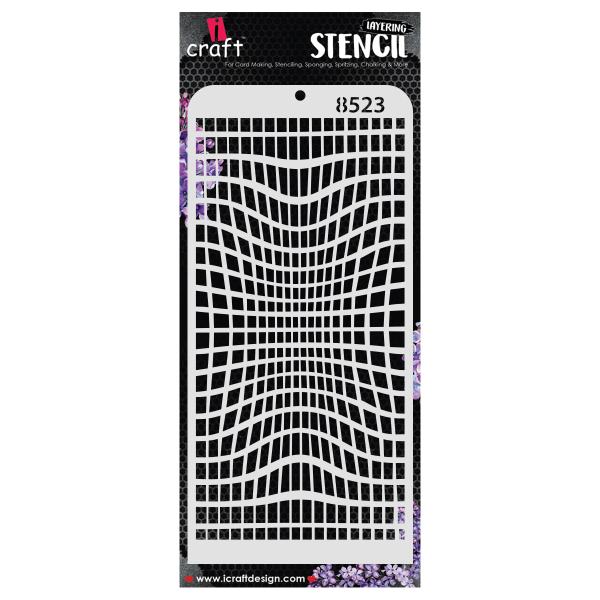 iCraft Multi-Surface Stencils - Perfect for Walls, DIY & Resin Art Projects | Reusable | Layering 4" x 8" Stencil-8523