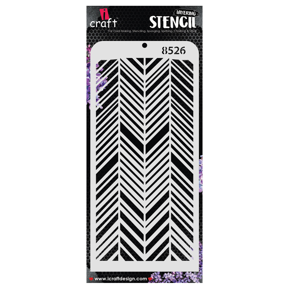 iCraft Multi-Surface Stencils - Perfect for Walls, DIY & Resin Art Projects | Reusable | Layering 4" x 8" Stencil-8526