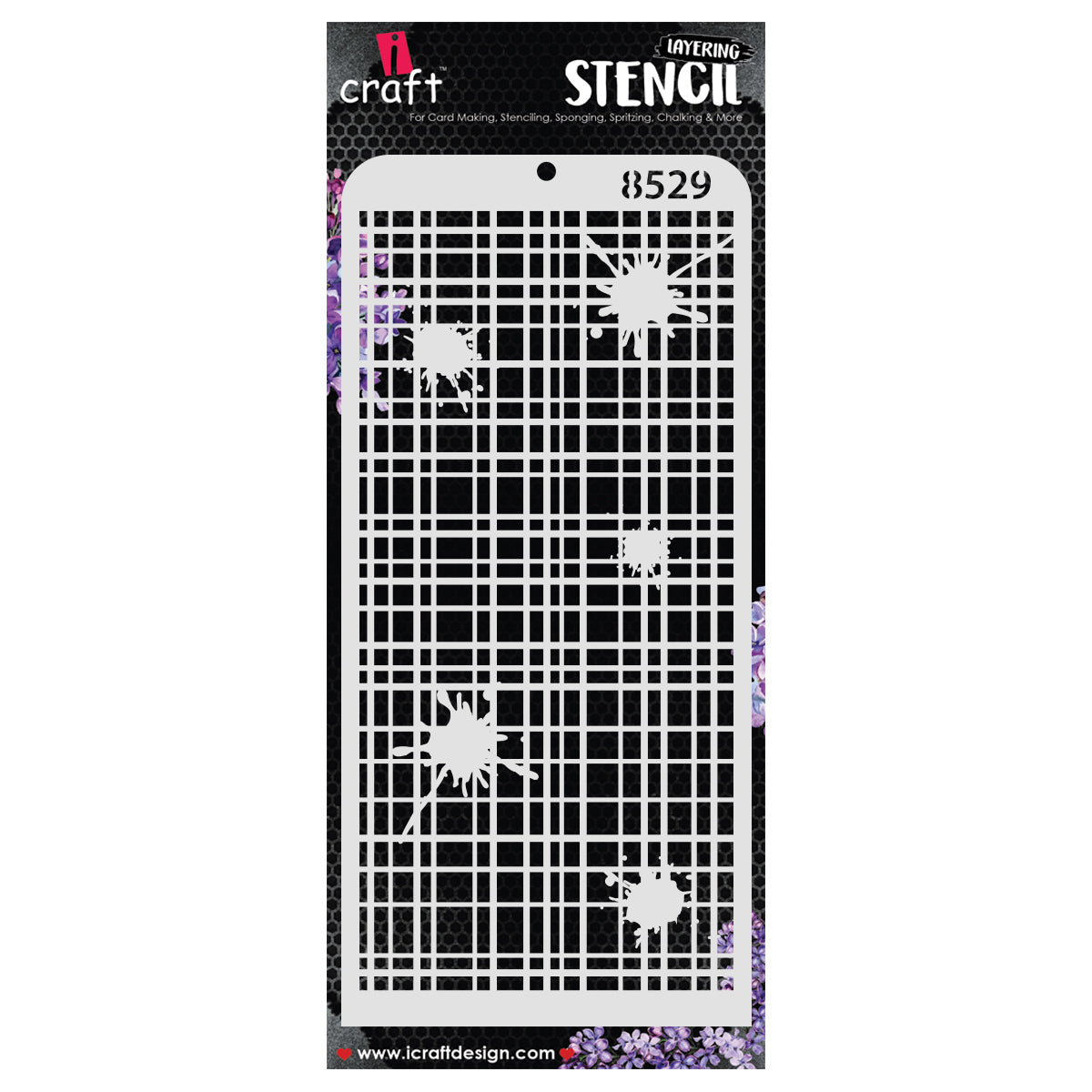 iCraft Multi-Surface Stencils - Perfect for Walls, DIY & Resin Art Projects | Reusable | Layering 4" x 8" Stencil-8529