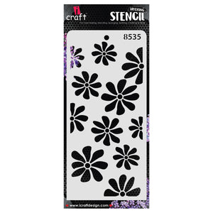 iCraft Multi-Surface Stencils - Perfect for Walls, DIY & Resin Art Projects | Reusable | Layering 4" x 8" Stencil-8535