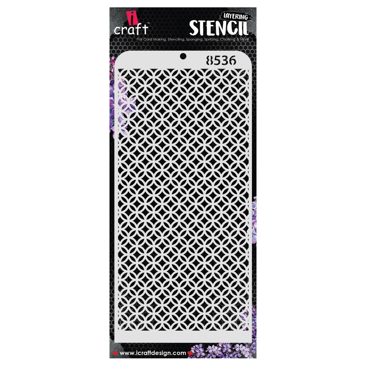 iCraft Multi-Surface Stencils - Perfect for Walls, DIY & Resin Art Projects | Reusable | Layering 4" x 8" Stencil-8536