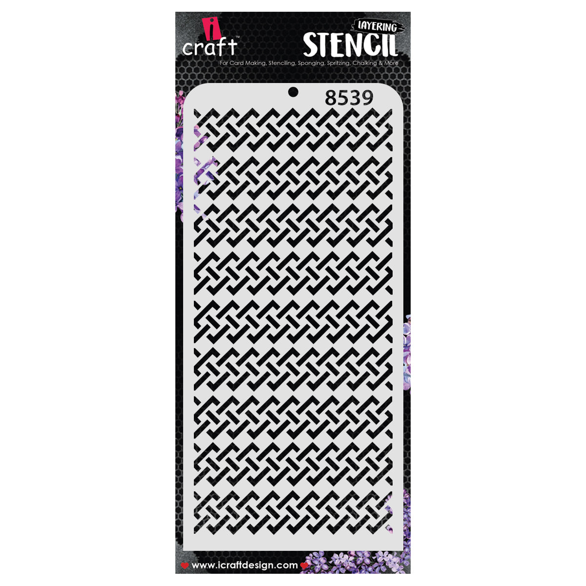 iCraft Multi-Surface Stencils - Perfect for Walls, DIY & Resin Art Projects | Reusable | Layering 4" x 8" Stencil-8539