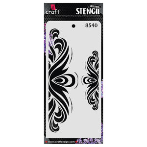 iCraft Multi-Surface Stencils - Perfect for Walls, DIY & Resin Art Projects | Reusable | Layering 4" x 8" Stencil-8540