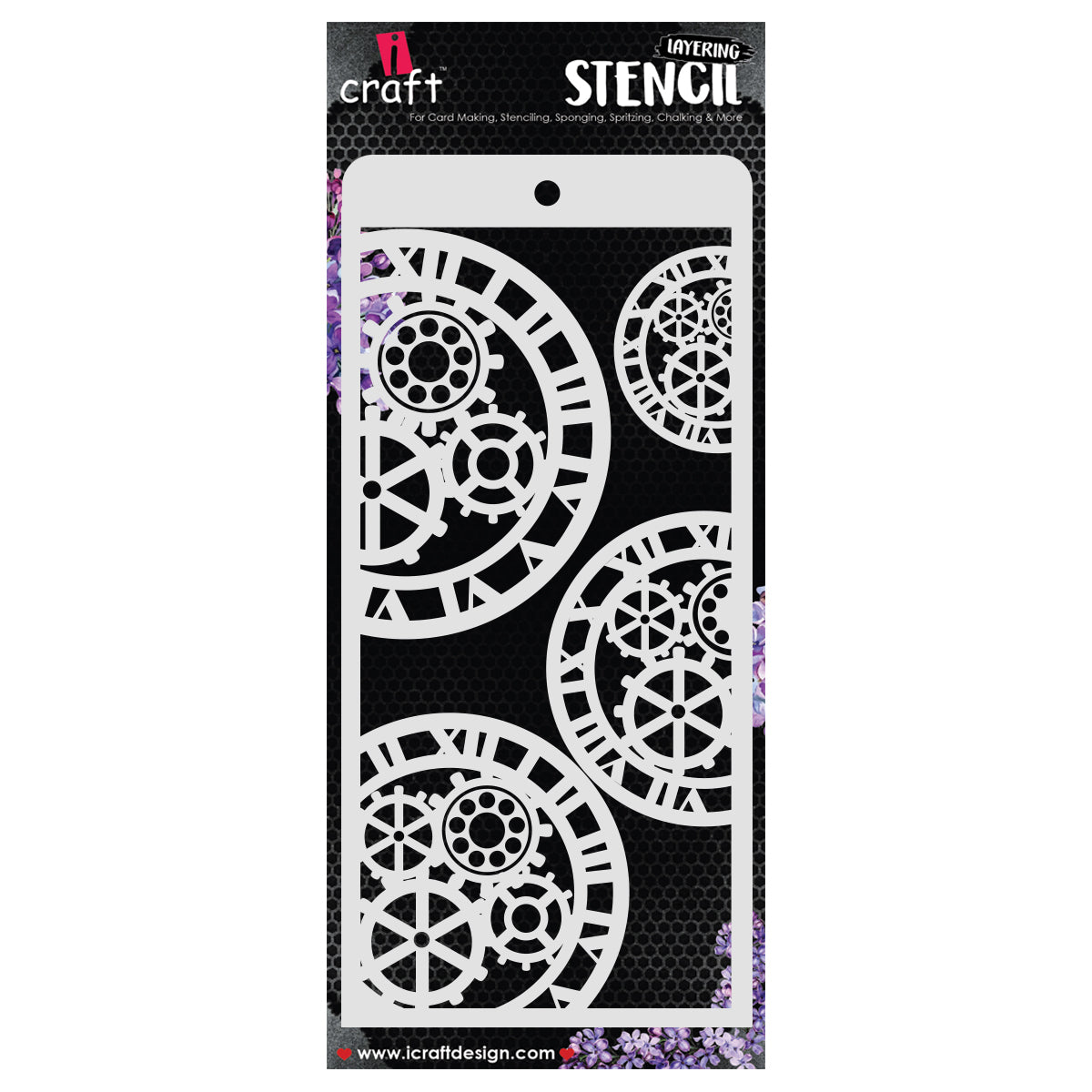 iCraft Multi-Surface Stencils - Perfect for Walls, DIY & Resin Art Projects | Reusable | Layering 4" x 8" Stencil-8544