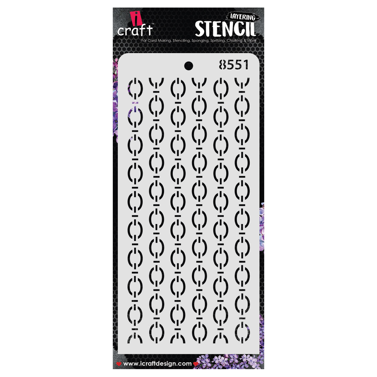 iCraft Multi-Surface Stencils - Perfect for Walls, DIY & Resin Art Projects | Reusable | Layering 4" x 8" Stencil-8551