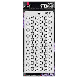 iCraft Multi-Surface Stencils - Perfect for Walls, DIY & Resin Art Projects | Reusable | Layering 4" x 8" Stencil-8551