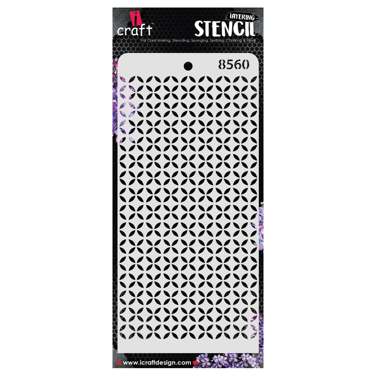 iCraft Multi-Surface Stencils - Perfect for Walls, DIY & Resin Art Projects | Reusable | Layering 4" x 8" Stencil-8560