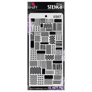 iCraft Multi-Surface Stencils - Perfect for Walls, DIY & Resin Art Projects | Reusable | Layering 4" x 8" Stencil-8567