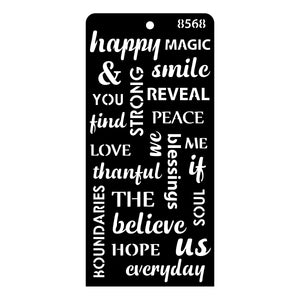 iCraft Multi-Surface Stencils - Perfect for Walls, DIY & Resin Art Projects | Reusable | Layering 4" x 8" Stencil-8568