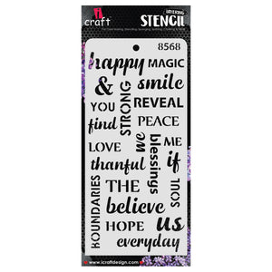 iCraft Multi-Surface Stencils - Perfect for Walls, DIY & Resin Art Projects | Reusable | Layering 4" x 8" Stencil-8568