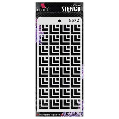 iCraft Multi-Surface Stencils - Perfect for Walls, DIY & Resin Art Projects | Reusable | Layering 4" x 8" Stencil-8572