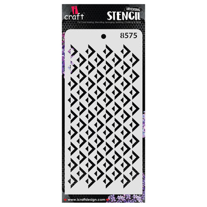 iCraft Multi-Surface Stencils - Perfect for Walls, DIY & Resin Art Projects | Reusable | Layering 4" x 8" Stencil-8575