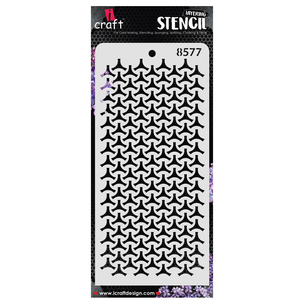 iCraft Multi-Surface Stencils - Perfect for Walls, DIY & Resin Art Projects | Reusable | Layering 4" x 8" Stencil-8577