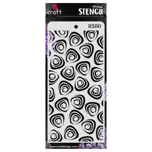 iCraft Multi-Surface Stencils - Perfect for Walls, DIY & Resin Art Projects | Reusable | Layering 4" x 8" Stencil-8580