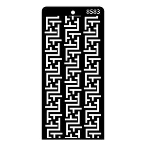 iCraft Multi-Surface Stencils - Perfect for Walls, DIY & Resin Art Projects | Reusable | Layering 4" x 8" Stencil-8583