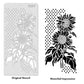 iCraft Multi-Surface Stencils - Perfect for Walls, DIY & Resin Art Projects | Reusable | Layering 4" x 8" Stencil-8587