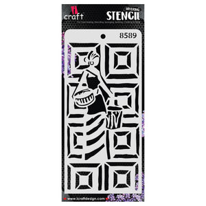 iCraft Multi-Surface Stencils - Perfect for Walls, DIY & Resin Art Projects | Reusable | Layering 4" x 8" Stencil-8589