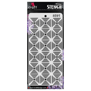 iCraft Multi-Surface Stencils - Perfect for Walls, DIY & Resin Art Projects | Reusable | Layering 4" x 8" Stencil-8591