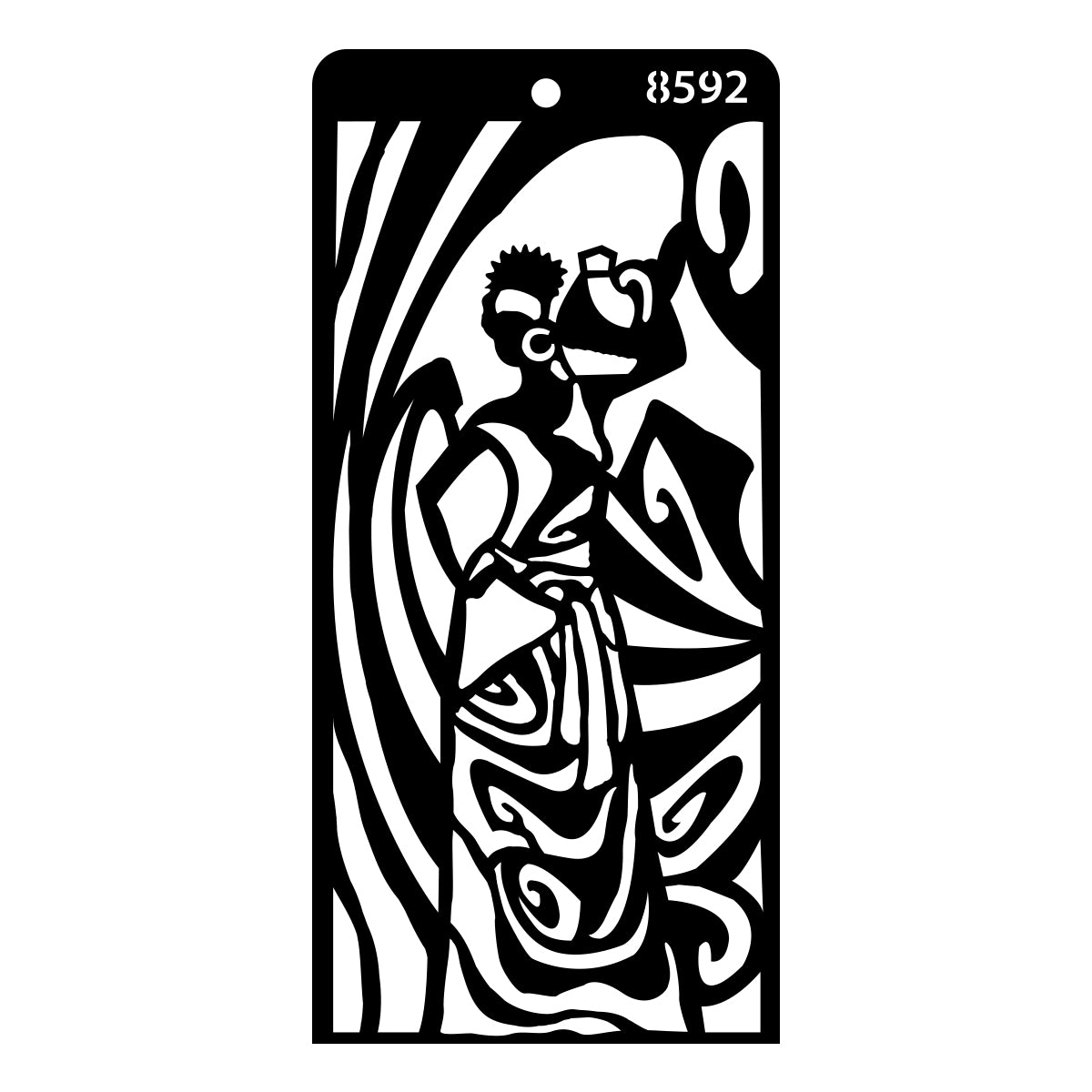 iCraft Multi-Surface Stencils - Perfect for Walls, DIY & Resin Art Projects | Reusable | Layering 4" x 8" Stencil-8592