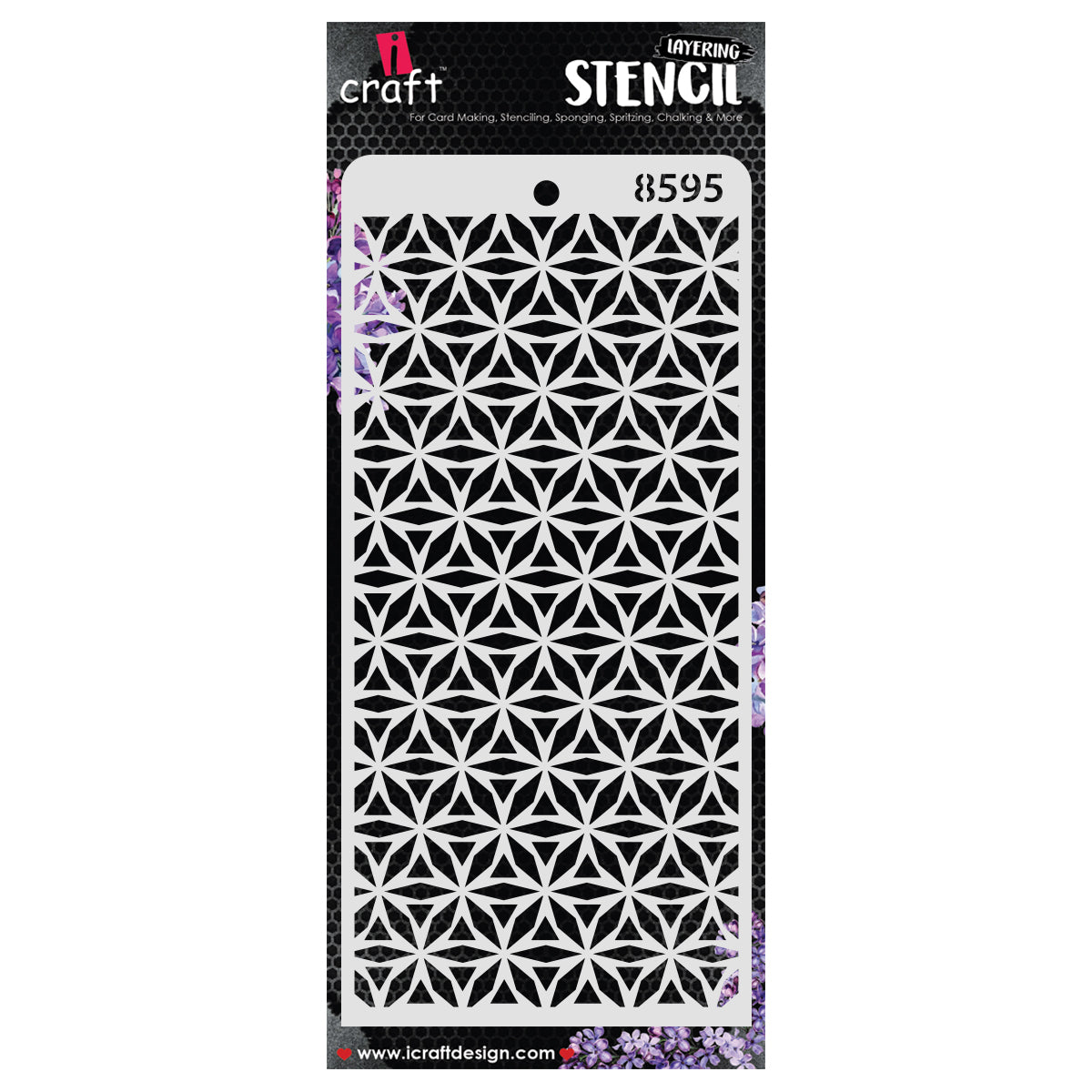 iCraft Multi-Surface Stencils - Perfect for Walls, DIY & Resin Art Projects | Reusable | Layering 4" x 8" Stencil-8595