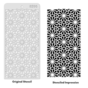 iCraft Multi-Surface Stencils - Perfect for Walls, DIY & Resin Art Projects | Reusable | Layering 4" x 8" Stencil-8596