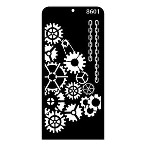 iCraft Multi-Surface Stencils - Perfect for Walls, DIY & Resin Art Projects | Reusable | Layering 4" x 8" Stencil-8601