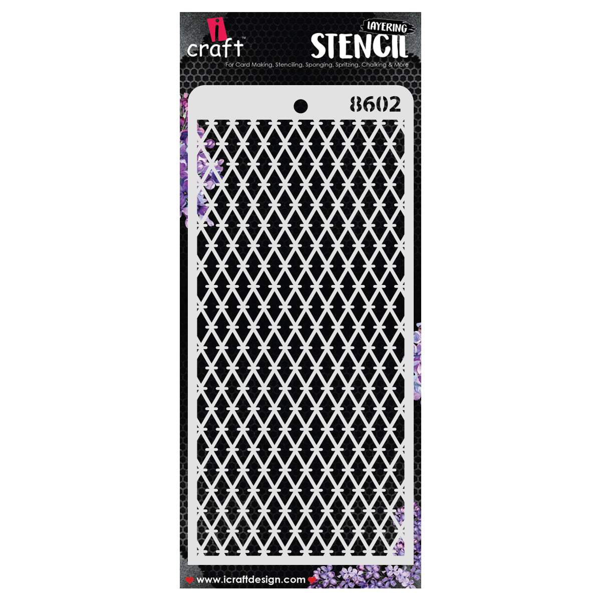 iCraft Multi-Surface Stencils - Perfect for Walls, DIY & Resin Art Projects | Reusable | Layering 4" x 8" Stencil-8602