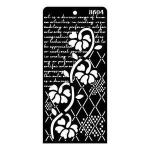 iCraft Multi-Surface Stencils - Perfect for Walls, DIY & Resin Art Projects | Reusable | Layering 4" x 8" Stencil-8604