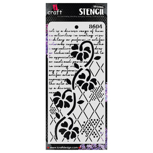 iCraft Multi-Surface Stencils - Perfect for Walls, DIY & Resin Art Projects | Reusable | Layering 4" x 8" Stencil-8604