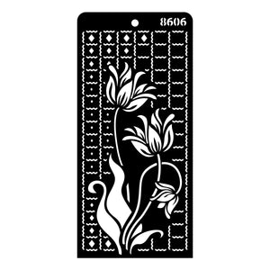 iCraft Multi-Surface Stencils - Perfect for Walls, DIY & Resin Art Projects | Reusable | Layering 4" x 8" Stencil-8606