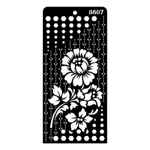 iCraft Multi-Surface Stencils - Perfect for Walls, DIY & Resin Art Projects | Reusable | Layering 4" x 8" Stencil-8607