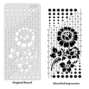 iCraft Multi-Surface Stencils - Perfect for Walls, DIY & Resin Art Projects | Reusable | Layering 4" x 8" Stencil-8607