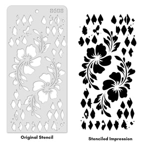 iCraft Multi-Surface Stencils - Perfect for Walls, DIY & Resin Art Projects | Reusable | Layering 4" x 8" Stencil-8608