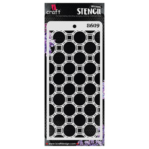 iCraft Multi-Surface Stencils - Perfect for Walls, DIY & Resin Art Projects | Reusable | Layering 4" x 8" Stencil-8609