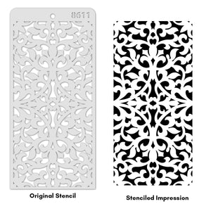 iCraft Multi-Surface Stencils - Perfect for Walls, DIY & Resin Art Projects | Reusable | Layering 4" x 8" Stencil-8611