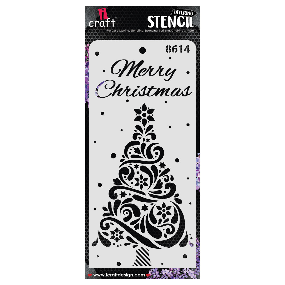 iCraft Multi-Surface Stencils - Perfect for Walls, DIY & Resin Art Projects | Reusable | Layering 4" x 8" Stencil-8614