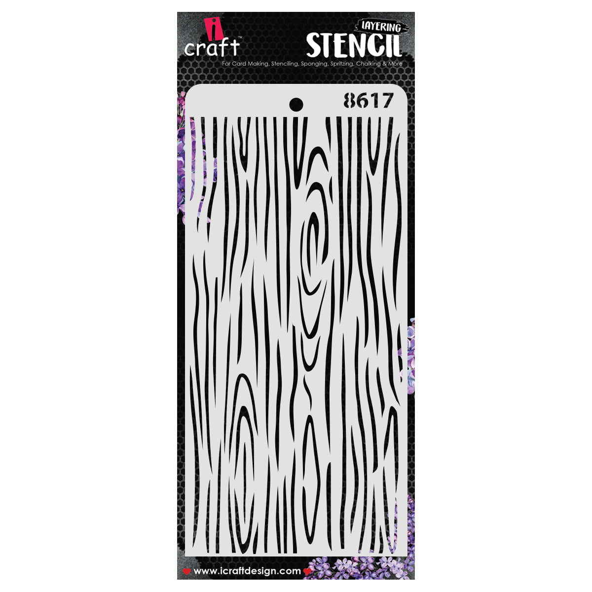 iCraft Multi-Surface Stencils - Perfect for Walls, DIY & Resin Art Projects | Reusable | Layering 4" x 8" Stencil-8617