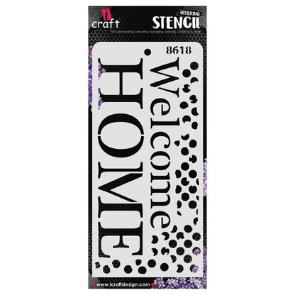 iCraft Multi-Surface Stencils - Perfect for Walls, DIY & Resin Art Projects | Reusable | Layering 4" x 8" Stencil-8618