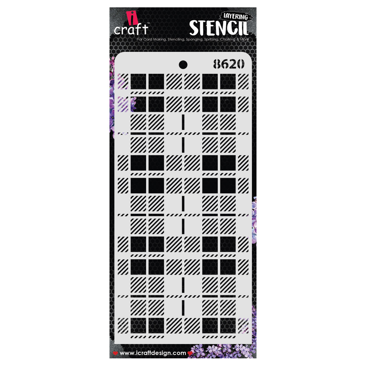 iCraft Multi-Surface Stencils - Perfect for Walls, DIY & Resin Art Projects | Reusable | Layering 4" x 8" Stencil-8620