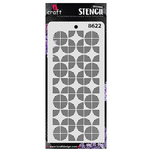 iCraft Multi-Surface Stencils - Perfect for Walls, DIY & Resin Art Projects | Reusable | Layering 4" x 8" Stencil-8622