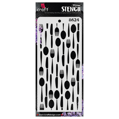 iCraft Multi-Surface Stencils - Perfect for Walls, DIY & Resin Art Projects | Reusable | Layering 4" x 8" Stencil-8624