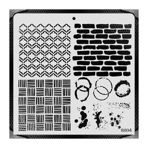 iCraft Multi-Surface Stencils - Perfect for Walls, DIY & Resin Art Projects | Reusable |12" x 12" Stencil-8804