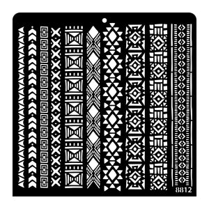 iCraft Multi-Surface Stencils - Perfect for Walls, DIY & Resin Art Projects | Reusable |12" x 12" Stencil-8812